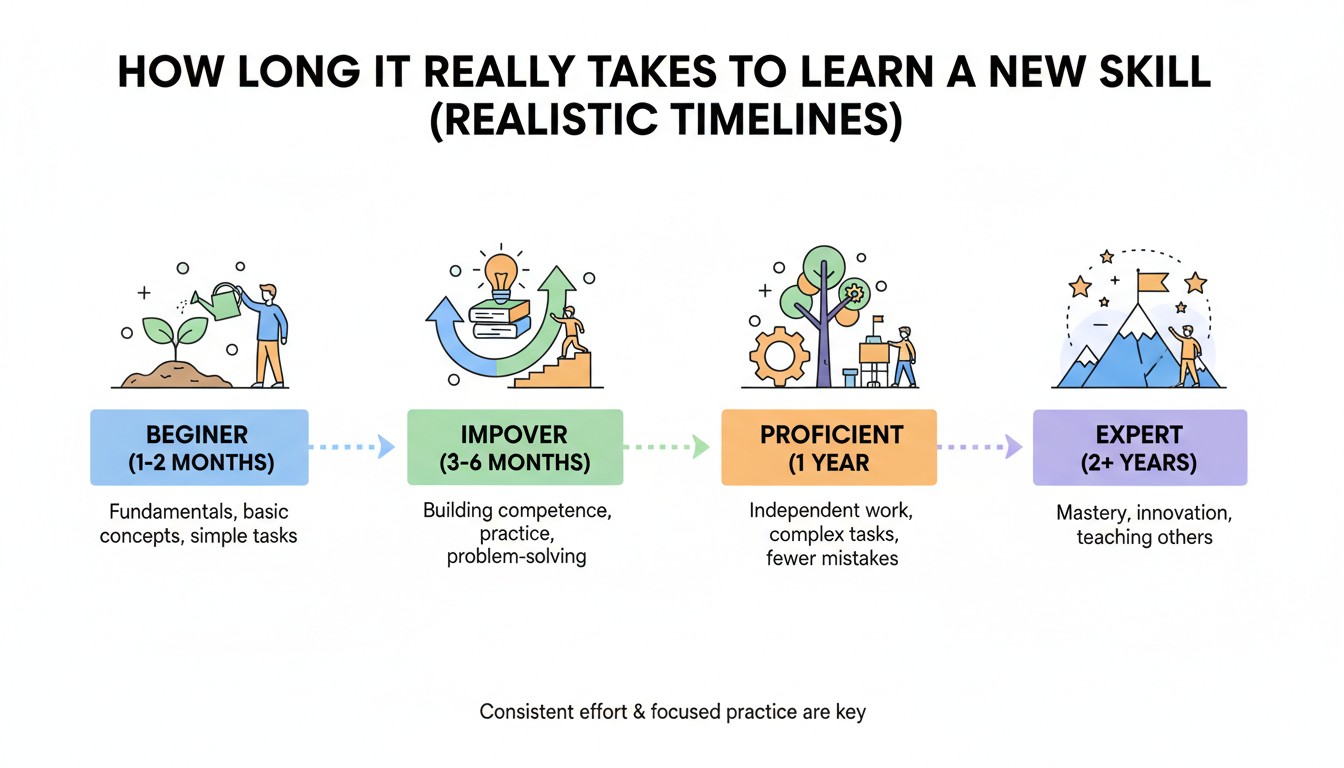 How Long It Really Takes to Learn a New Skill (Realistic Timelines)